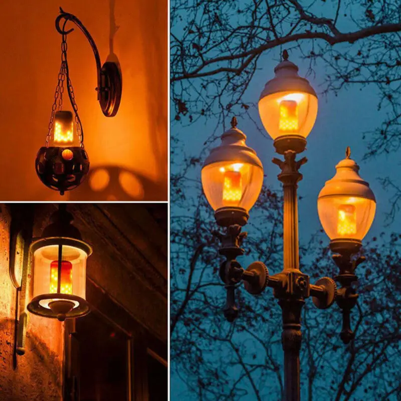 Новое поступление светодиодный гореть мерцание пламени Светильник лампы с