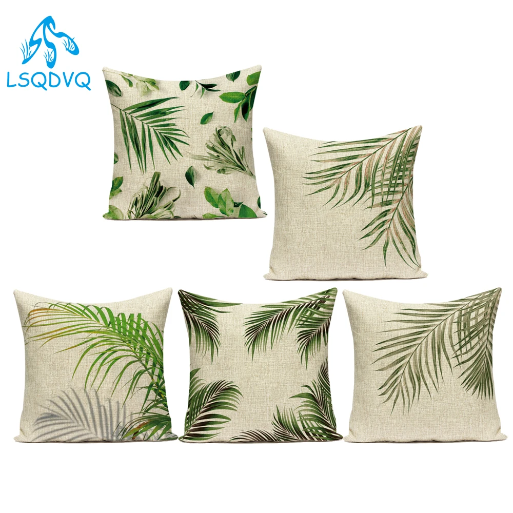 Тропической зелени зеленых растений Феникс Loureiroi Kunth лист полиэстер диван