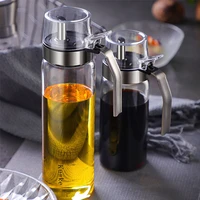 kitchen olive oil dispenser bottle oil vinegar dispenser stainless steel lead free glass bottle salad dressing container