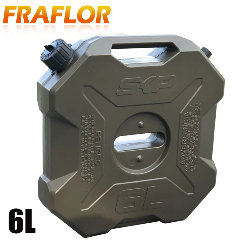 6L Green NO lock 3л 5л 6л 10л Красный Черный Зеленый топливные бочки газ запасной контейнер антистатические канистра Polaris топливо бензин дизель бак Jerrycan - Название цвета: 6L Green NO lock