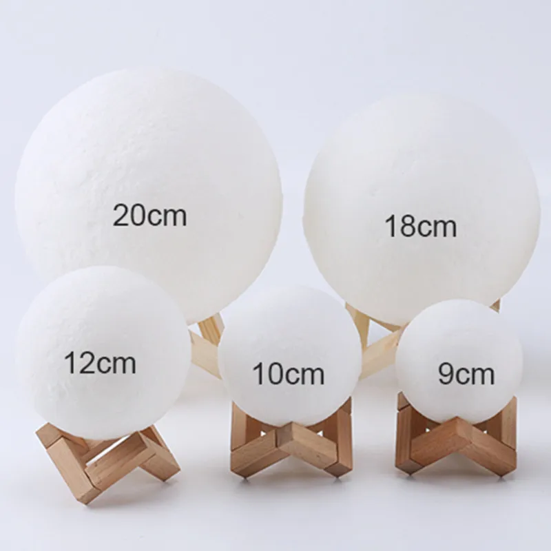 Светодиодный Луна огни индивидуальный заказ 3D печать лунный свет для свадьбы