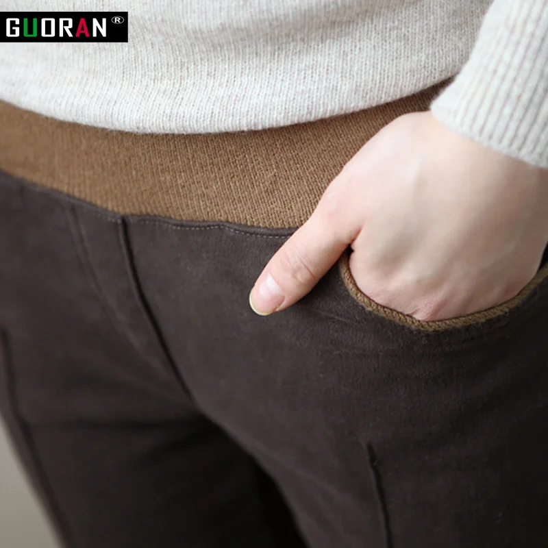 Брюки женские теплые с эластичным поясом|pencil pants|pants pluscotton pants |