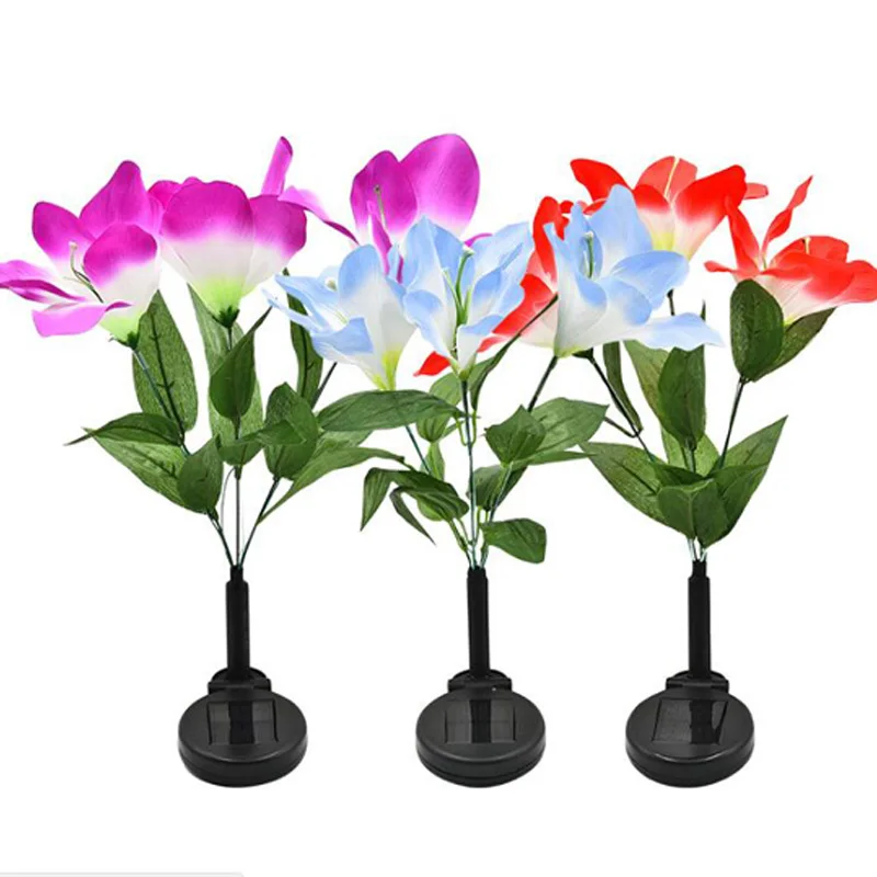 Светильник на солнечной батарее Орхидея декоративный фонарь с градиентом цвета