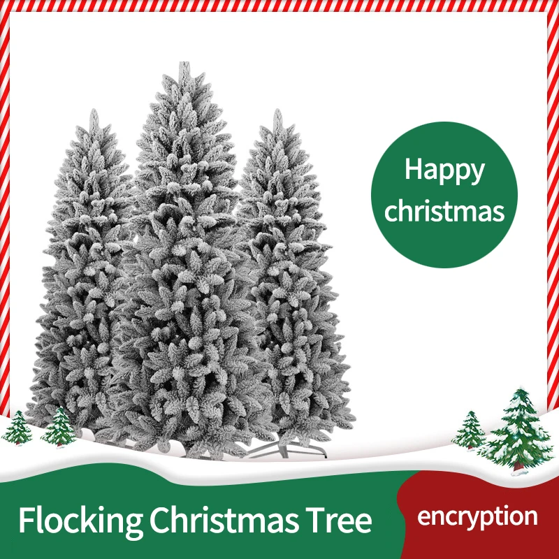 

New Year Encryption White Flocking Snow Spray Christmas Tree Simulation Christmas Tree Market Display Ornament New Year Festival