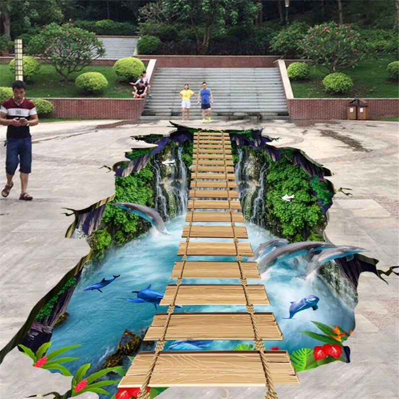 Напольное покрытие wellyu на заказ 3d скалы подвесной остров водопад дельфин брикет