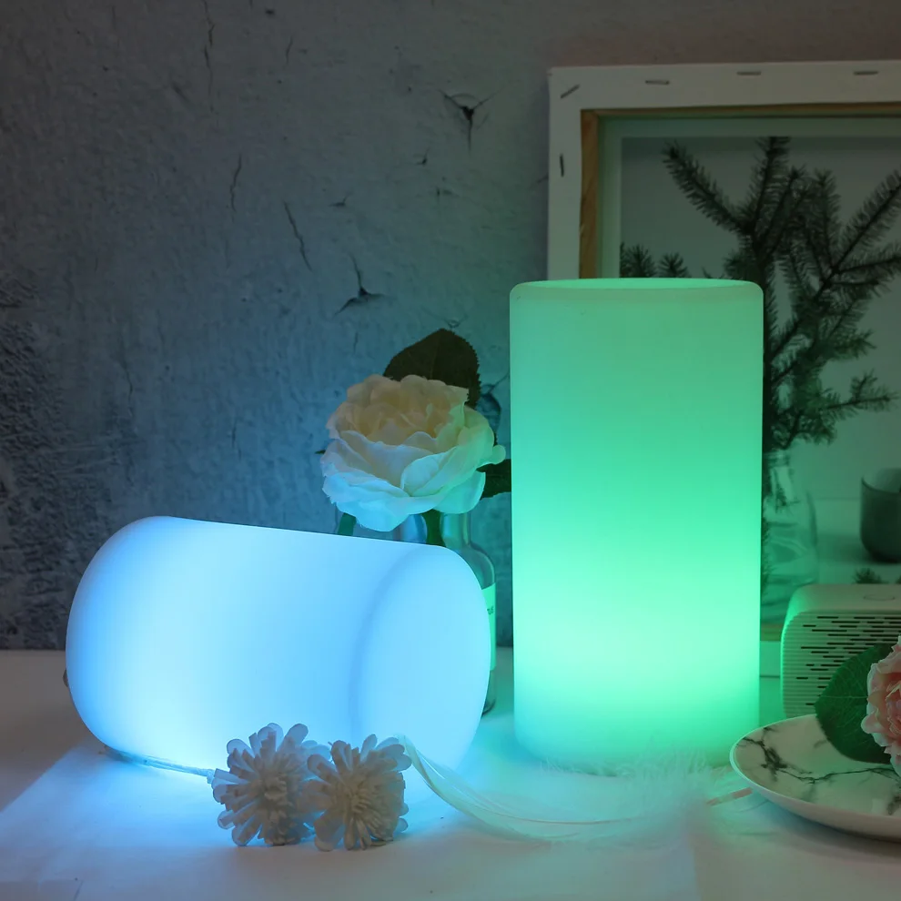 WIFI умная управляемая разноцветная светодиодная цилиндрическая Ночная лампа