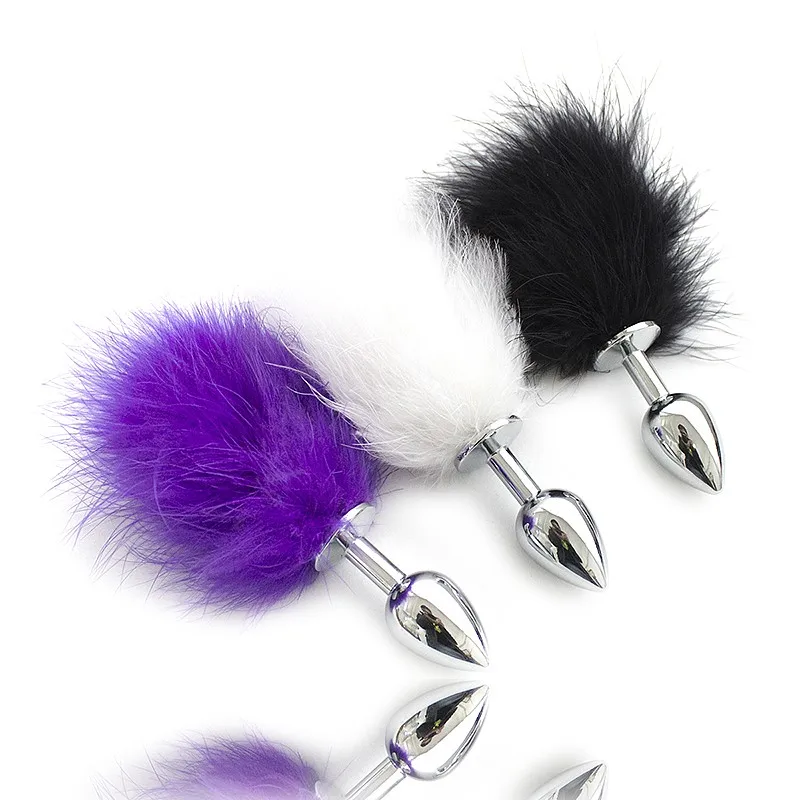 Плюшевый хвост кролика Анальная пробка Косплей Кролик танцевальный раб бондаж