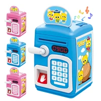 new pretend save money game toys fingerprint induction open latched bank simulation safe atm toy girl play house plays