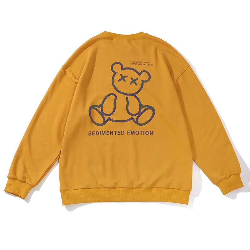 

Han Road New Hong Kong Wheat 2021 Autumn and Winter New Reversion Bear Sweater Men Couple Loose Tide Coat