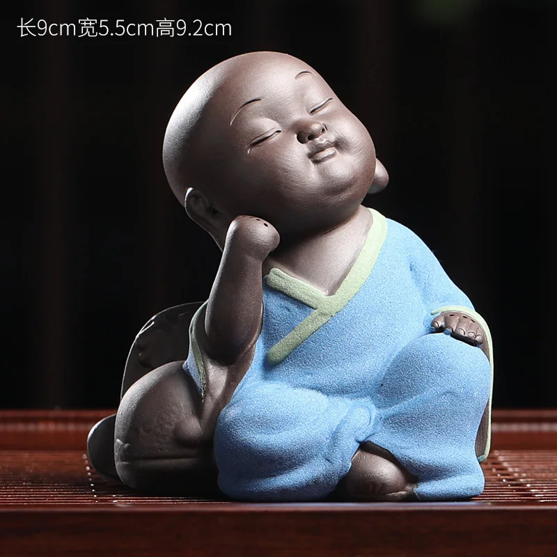 

Purple Clay Little Monk Tea Pet Figurine Ceramics Chinese Lucky Tea Pet Ceremony Akcesoria Do Herbaty Teaware Accessories BD50TP