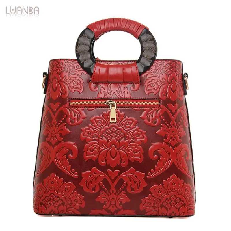 Женская сумка через плечо с цветочным принтом винтажная женская