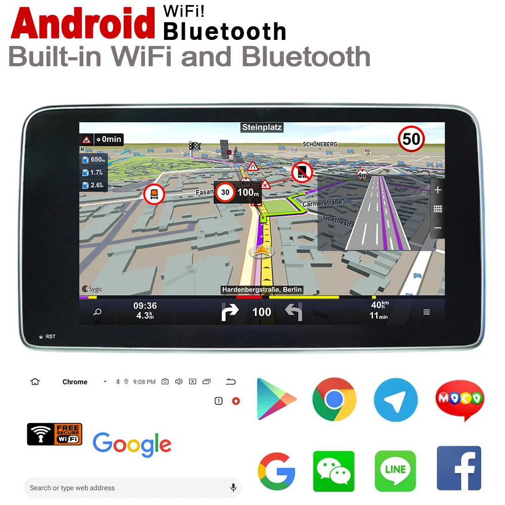 10 25 "HD экран стерео Android автомобильный GPS Navi карта для Mercedes Benz CLA Class C117 2015 2016 2017 2018