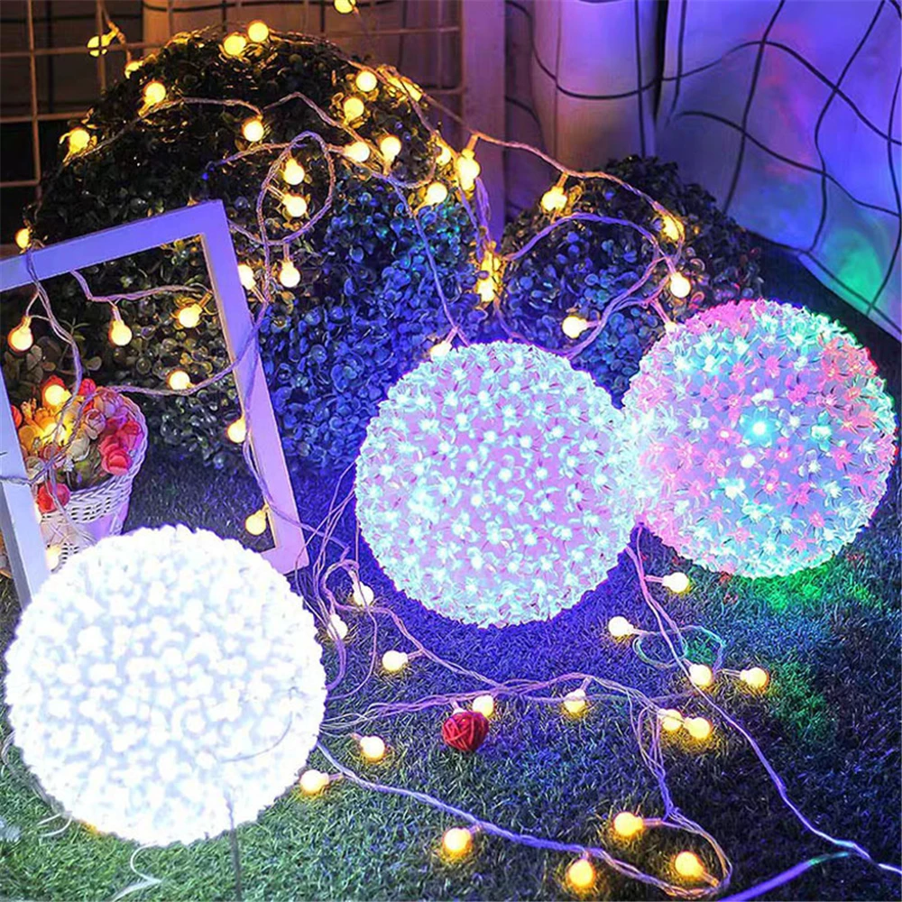 

50/200/300leds LED Cherry String Light Flower Blossoms Ball Lamp for Fairy Wedding Valentine's Day Christmas Home Party Decor
