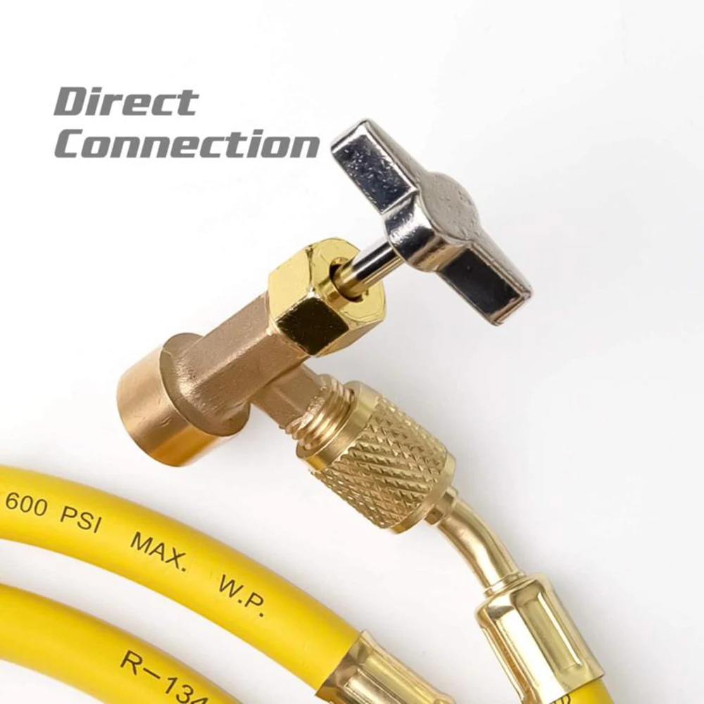 Кран R134A хладагент может коснуться Диспенсер Инструмент HVAC W/бак адаптер 1/4 фитинг