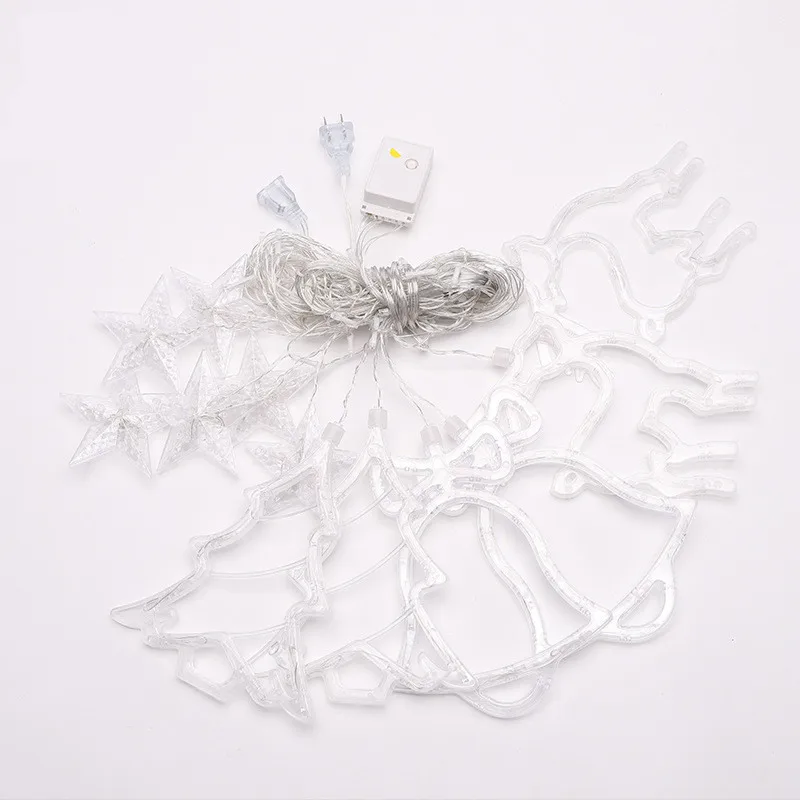 

Elk Bell String Light LED Christmas Decor For Home Hanging Garland Christmas Tree Decor Ornament 2020 Navidad Xmas Gift New Year