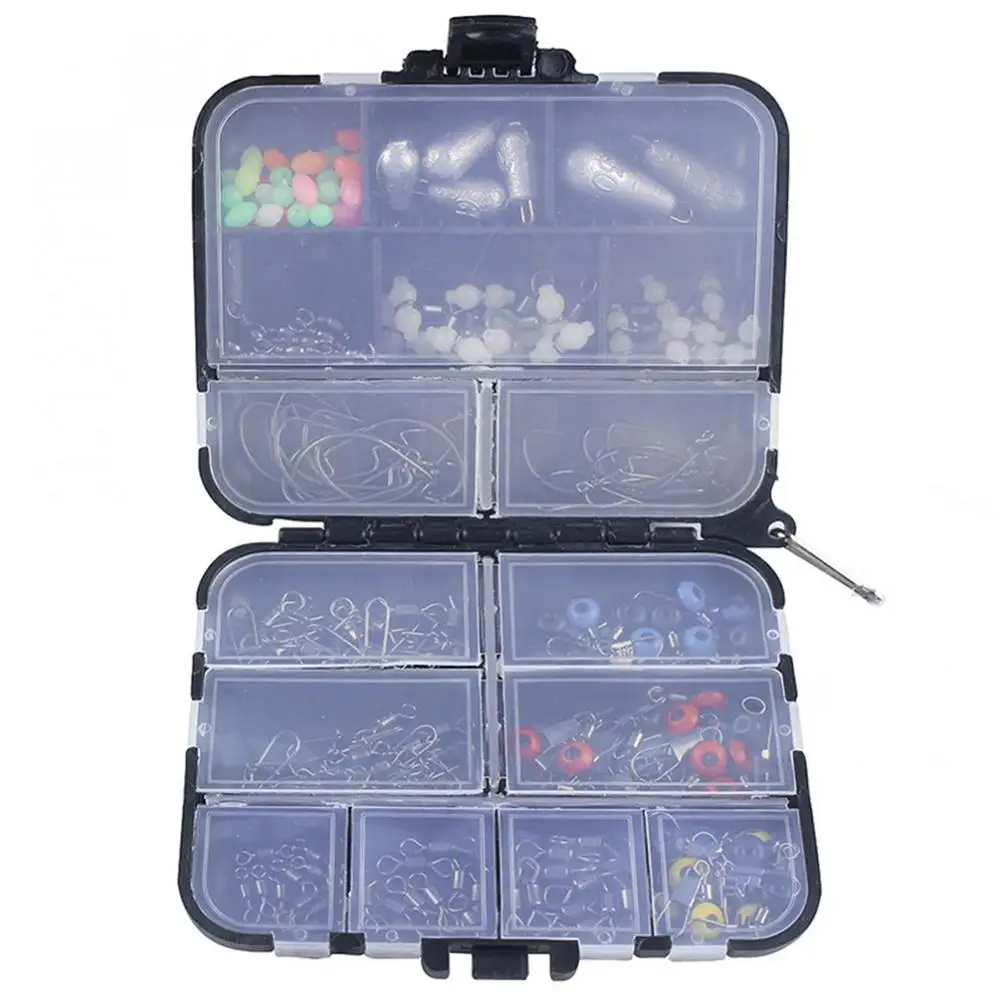 177 шт. комплект рыболовных принадлежностей с коробкой для снастей включая