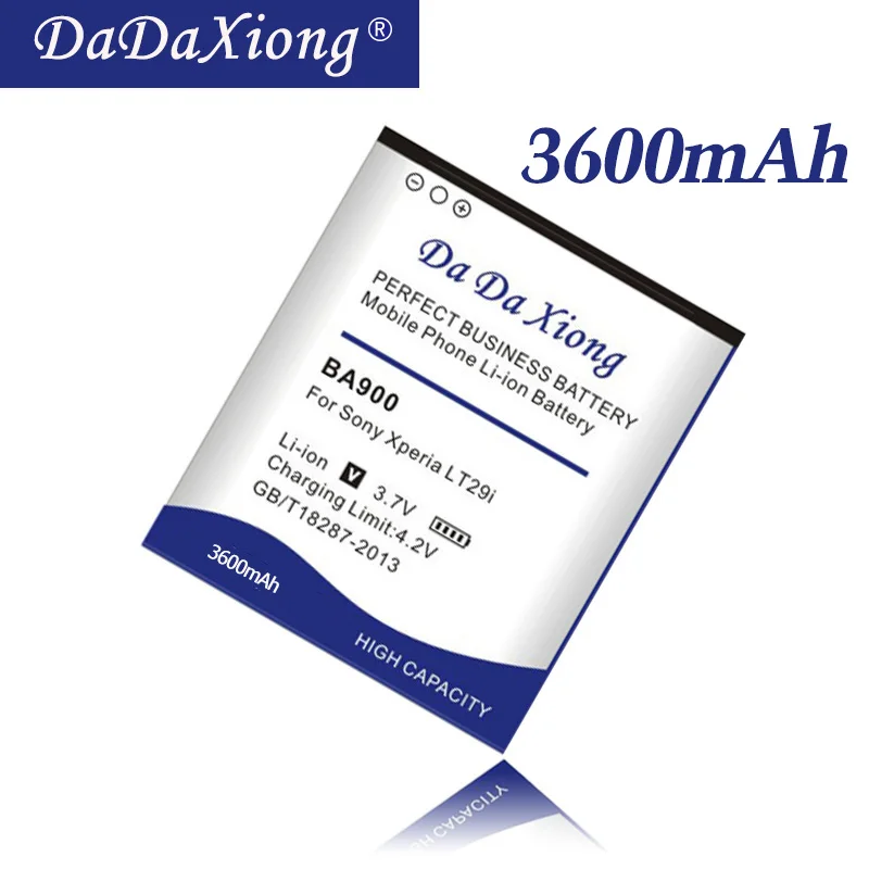 Литий ионный аккумулятор Da Xiong 3600 мАч BA900 для телефона Sony Ericsson TX LT29i / J ST26i L S36h C2104/C2105