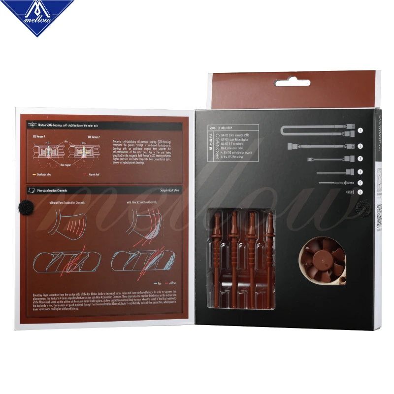 3D принтер вентилятор Noctua NF-A4x10 FLX 5 В/12 в премиум тихий вентилятор охлаждения 4010(40*40*10 мм) для ENDER 3 радиатор охлаждения 3pin