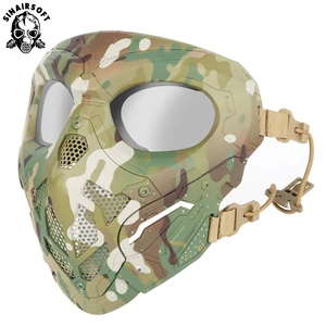 Маска тактическая Мужская на все лицо, маска в стиле милитари для охоты, стрельбы, пейнтбола, страйкбола, езды на велосипеде, походов