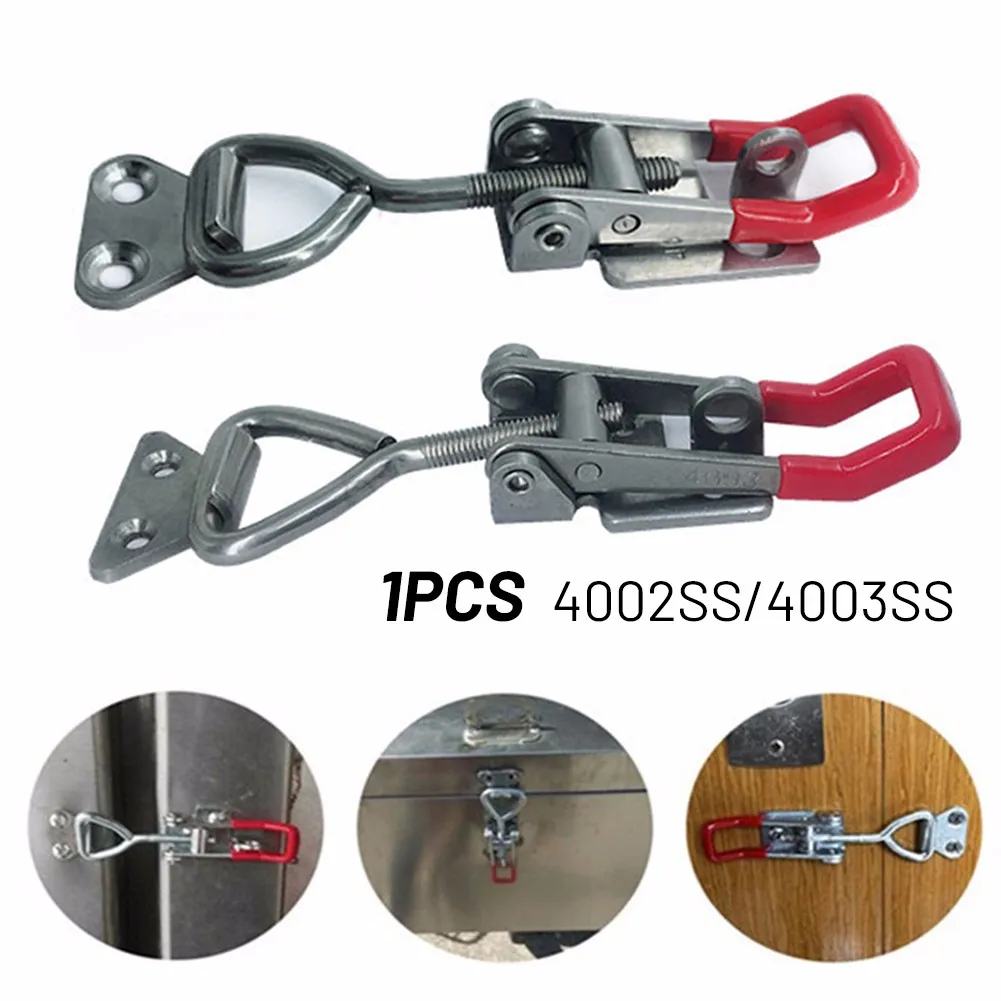 

1Pcs GH-4002/4003 SS Toggle Clamp Quick Release Latch Fast Clip Heavy Duty Bench Clamp 230/600Kg Hand Tool Holding Woodworking