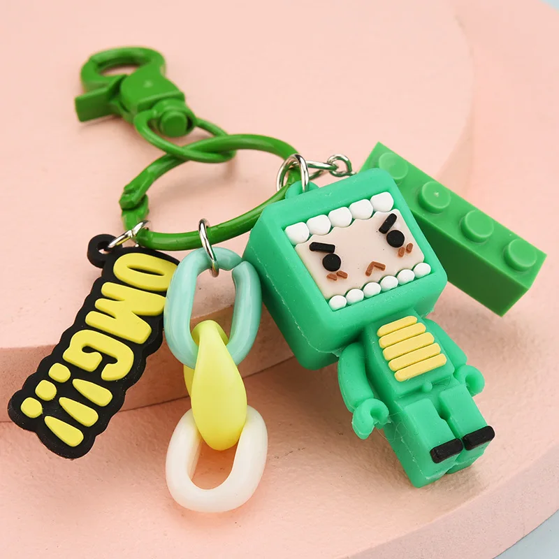 

Creative Mini World Planet Alliance game player boy soft glue key chain bag car Pendant Game pendant Pendant keychain