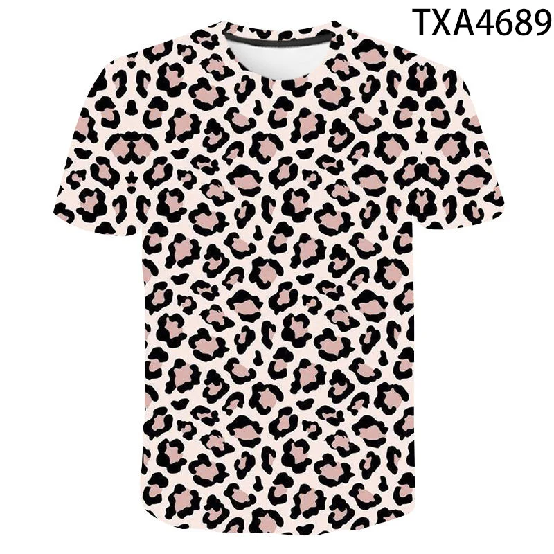 

New 2020 Summer Leopard 3D T shirt Casual Men Women Children Fashion Streetwear Boy Girl Kids Printed T-shirts Cool Tops Tee