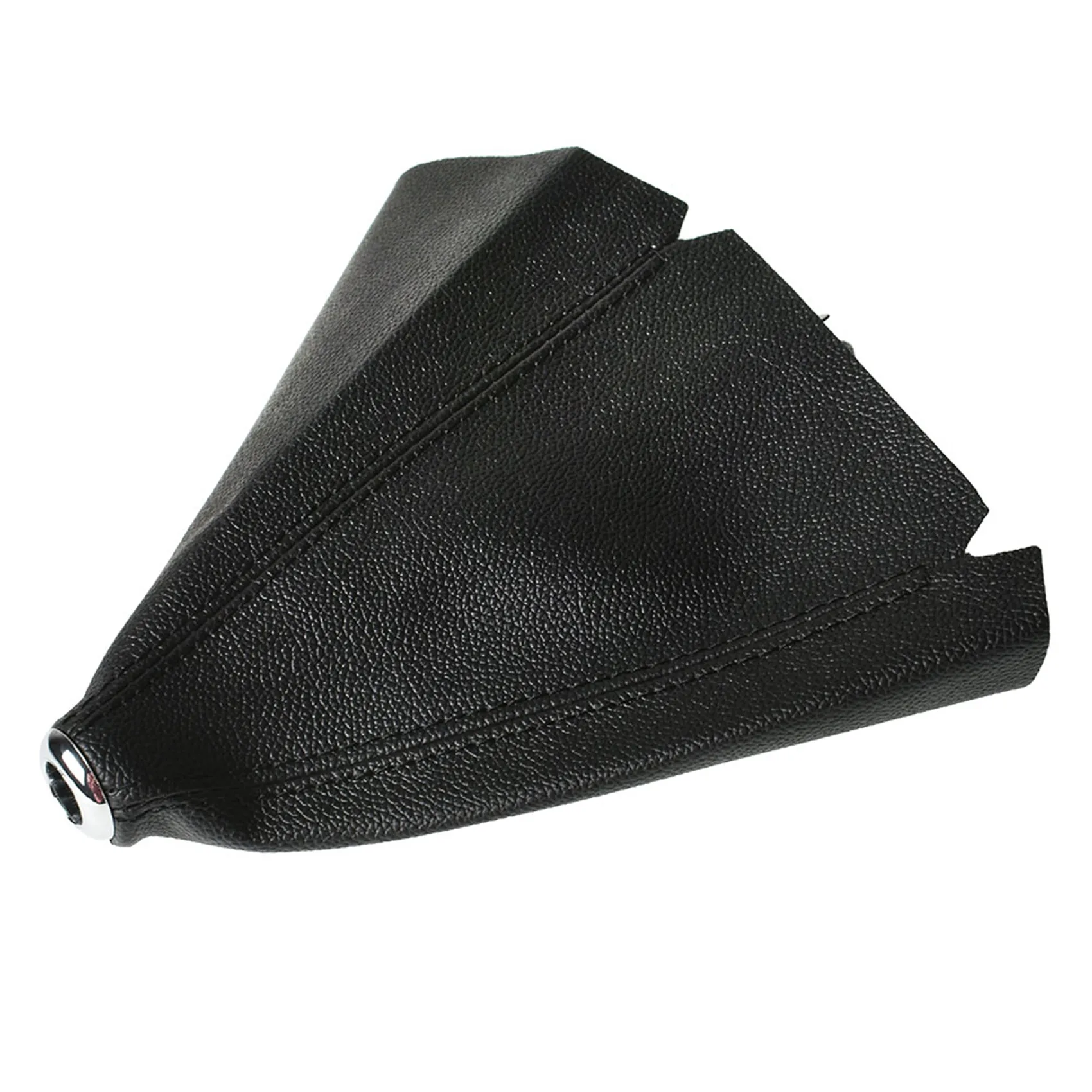 

Shift Knob Shifter Boot Cover Black With Black Stitches PVC Leather MT AT Sport