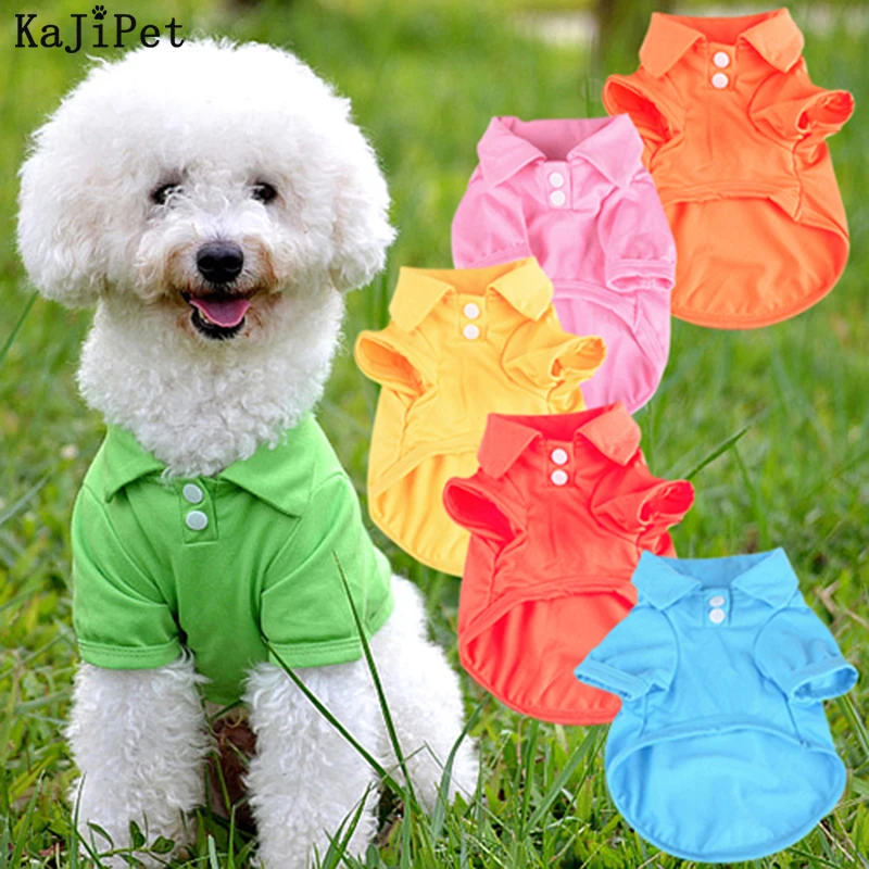 

Pet Small Dog Clothes Poloshirt Dog Clothing Summer Solid Soft Breathable Small Dog Clothes Xs For Chihuahua Yorkies Puppy Coats