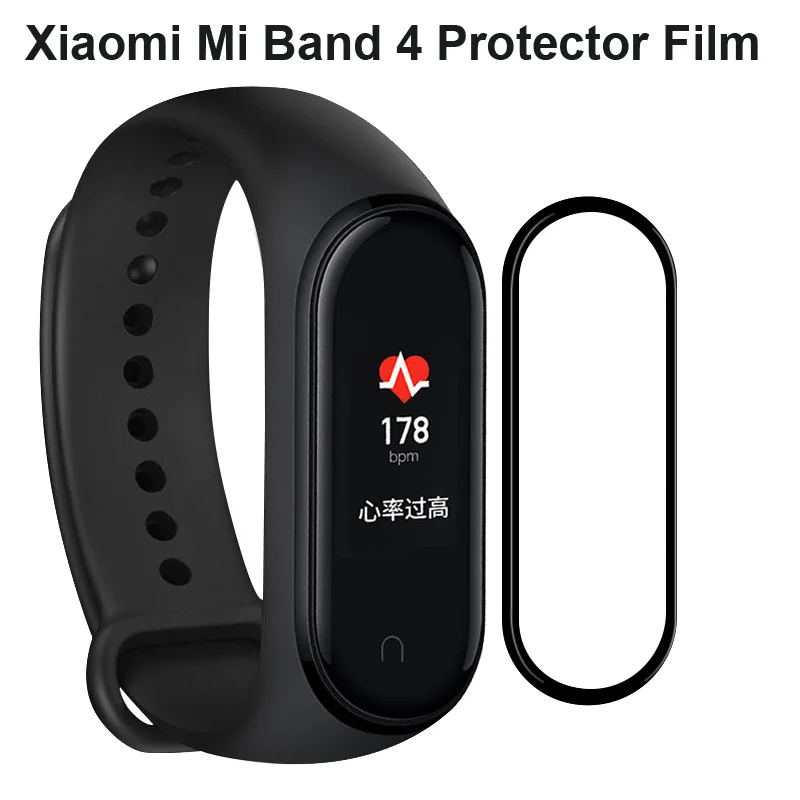Защитная пленка для экрана для Xiaomi Mi Band 4 Защитный Браслет 3D поверхность полное покрытие экрана защитная 50 шт