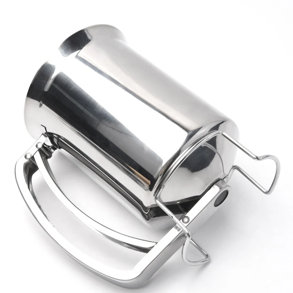 Stainless Steel Professional Handheld Pancake Batter Lid Funnel Kitchen Tool For Baking Cupcakes Muffins Crepes Waffles | Дом и сад