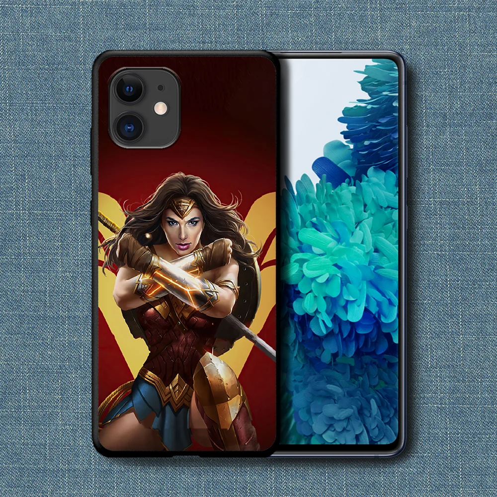 

Super Hero Wonders Woman Phone Case For iPhone 4 4s 5 5S SE 5C 6 6S 7 8 Plus X XS XR 11 12 Mini Pro Max 2020 black Waterproof