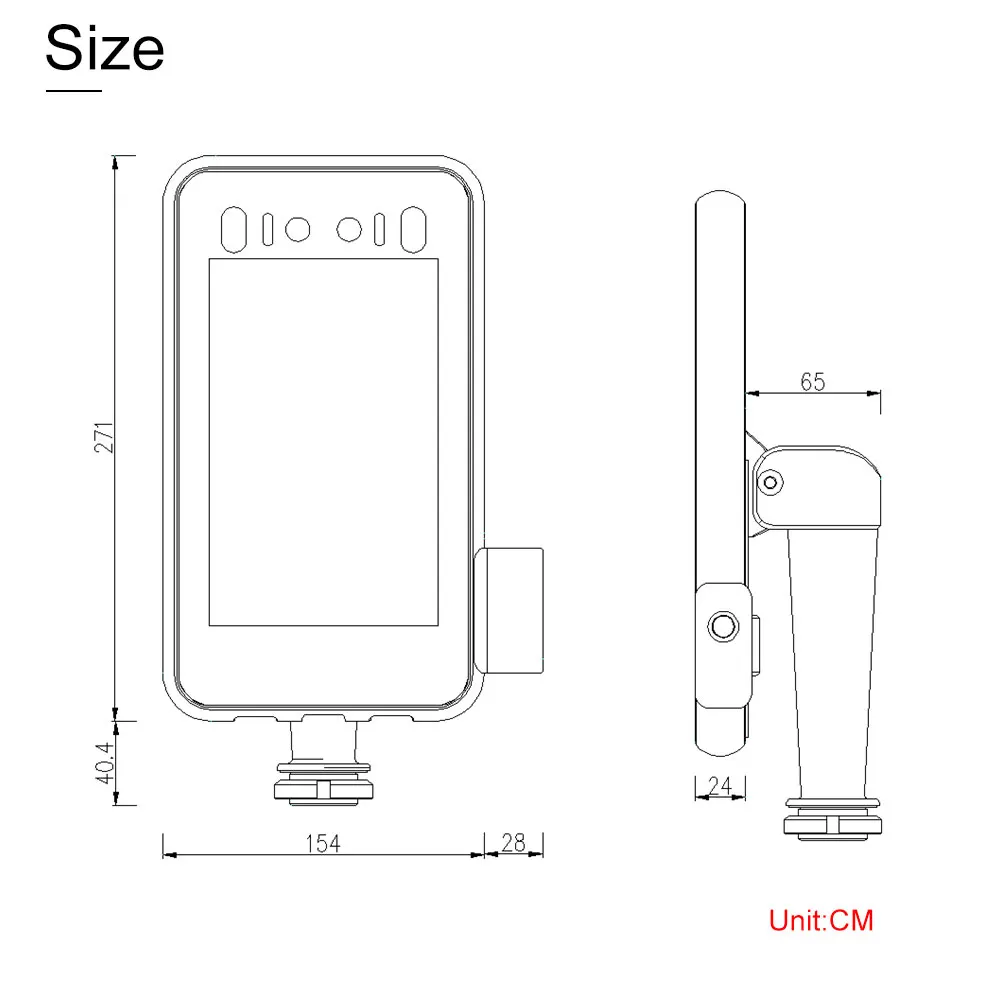 Термокамера с датчиком температуры на запястье тепловизор распознавание лица