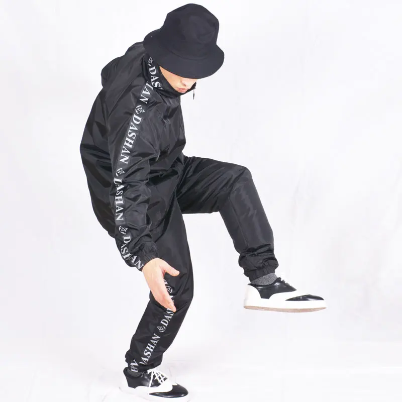 Костюмы в стиле хип-хоп для мужчин и женщин пальто брюки уличного танца одежда