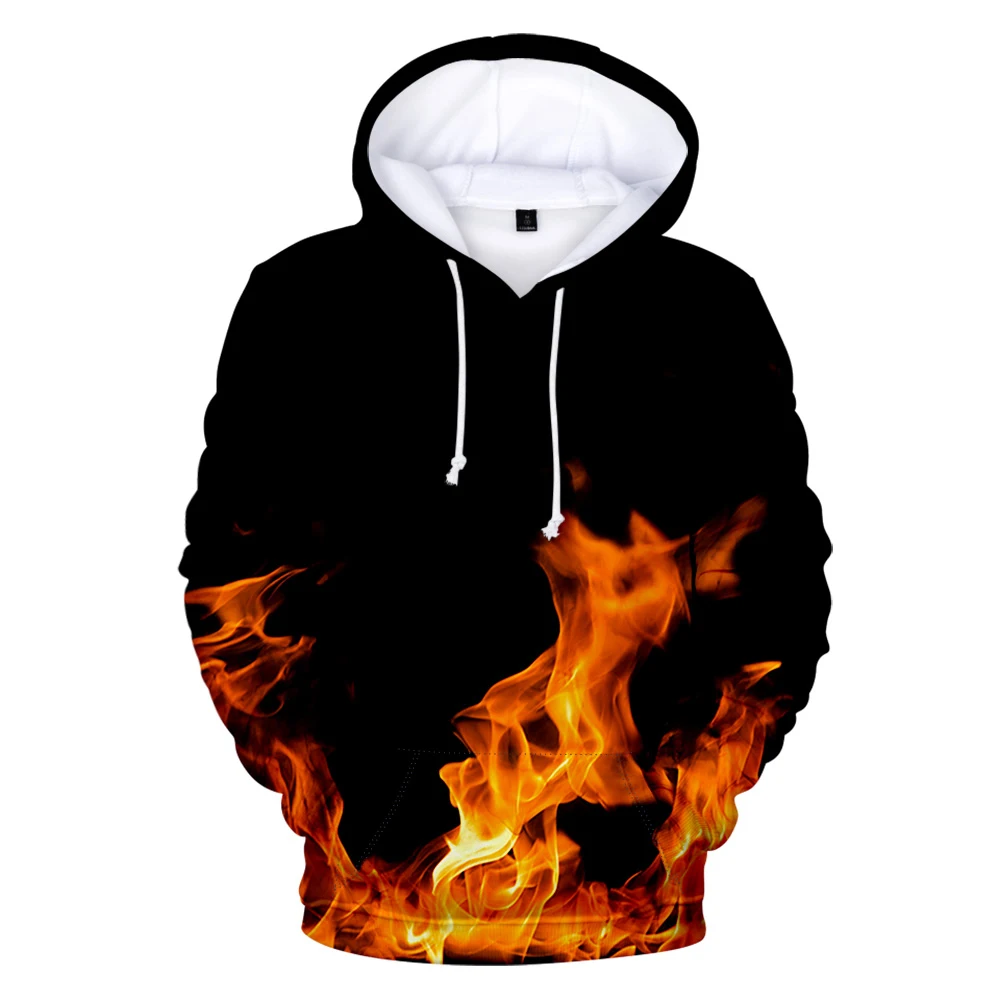 

New Fashion Design Flame 3D Printed Hoodies Sweatshirts Boys/Girls Long Sleeve Pullover Hooded Sweatshirt Hip Hop Hoody Clothes