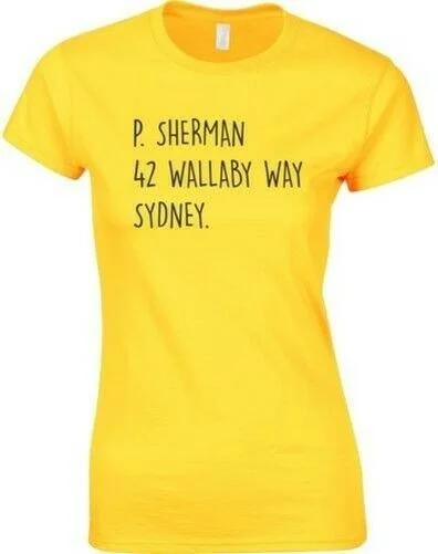 

P Sherman 42 Wallaby Way Sydney, Ladies Printed T-Shirt