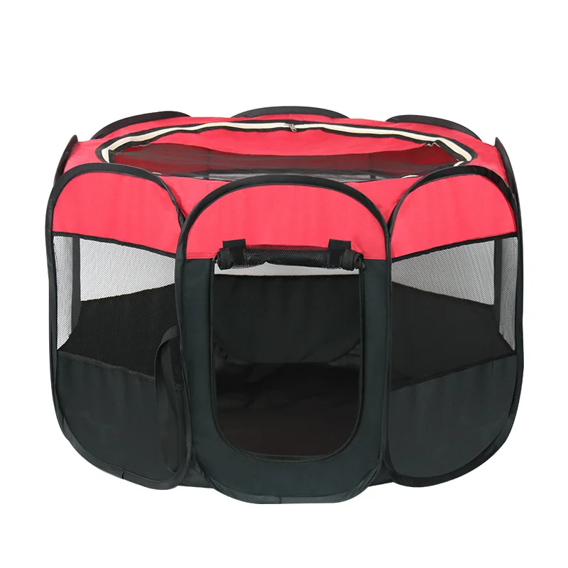 

WolFAce Portable Outdoor Kennels Fences Dog Tent Houses For Dogs Foldable Indoor Puppy Cats Pet Cage Octagon Fence 2020 New