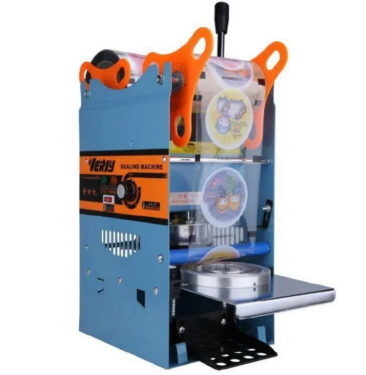 High quality manual bubble tea juice plastic cup sealer/sealing machine