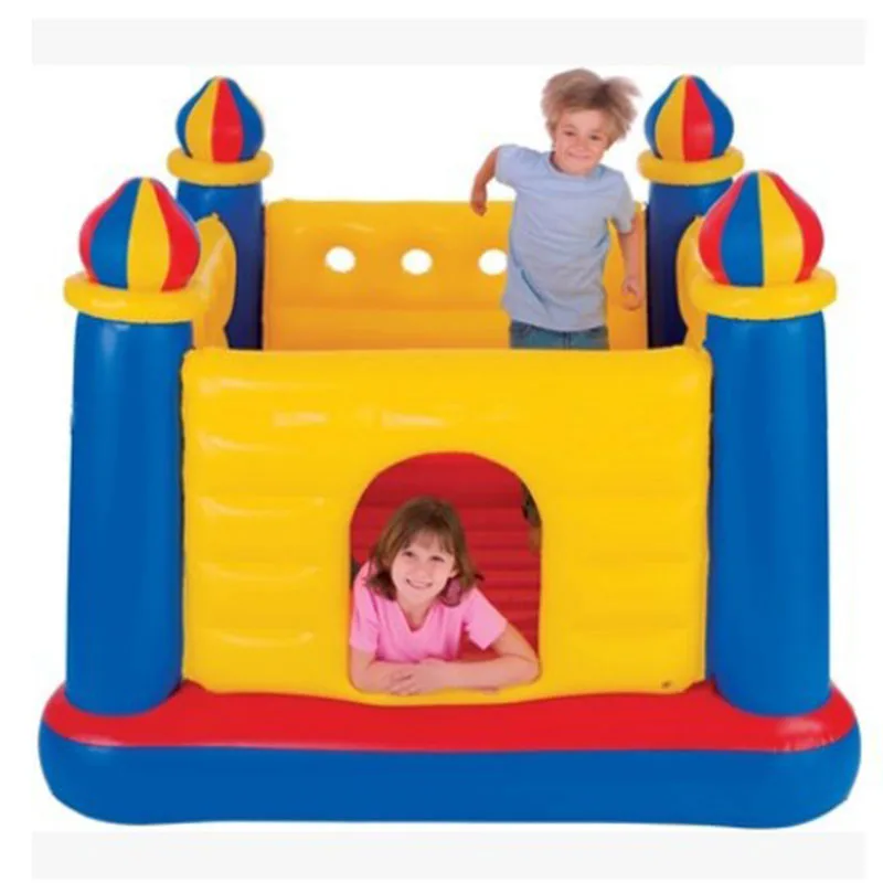 Крытый детский надувной батут замок безопасный материал из ПВХ домашний 175*175*135