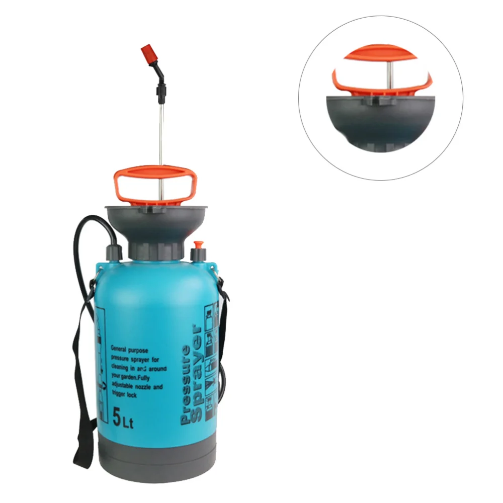 

Shoulder-type Garden Pneumatic Watering Pot Sprayer Manual Watering Pot With High Pressure Garden Supplies (Blue Grey 5L)