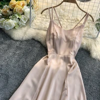 club outfits for women 2021 elegant party sexy summer dress backless long beach vintage white dresses sleeveless spaghetti strap