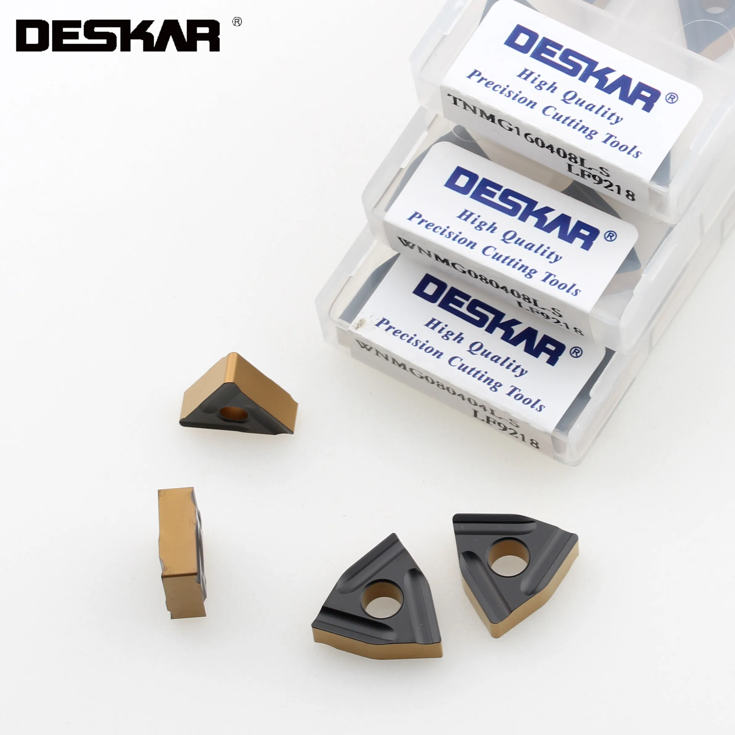 

10PCS DESKAR TNMG160404 TNMG160408 WNMG080404 WNMG080408 SNMG120404 SNMG120408 R-S L-S LF9218 CNC Carbide Inserts CNC Lathe Cut