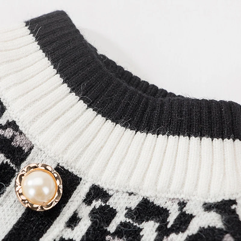 Свитер для маленькой собаки теплый свитер со щенком модное вязаное леопардовое