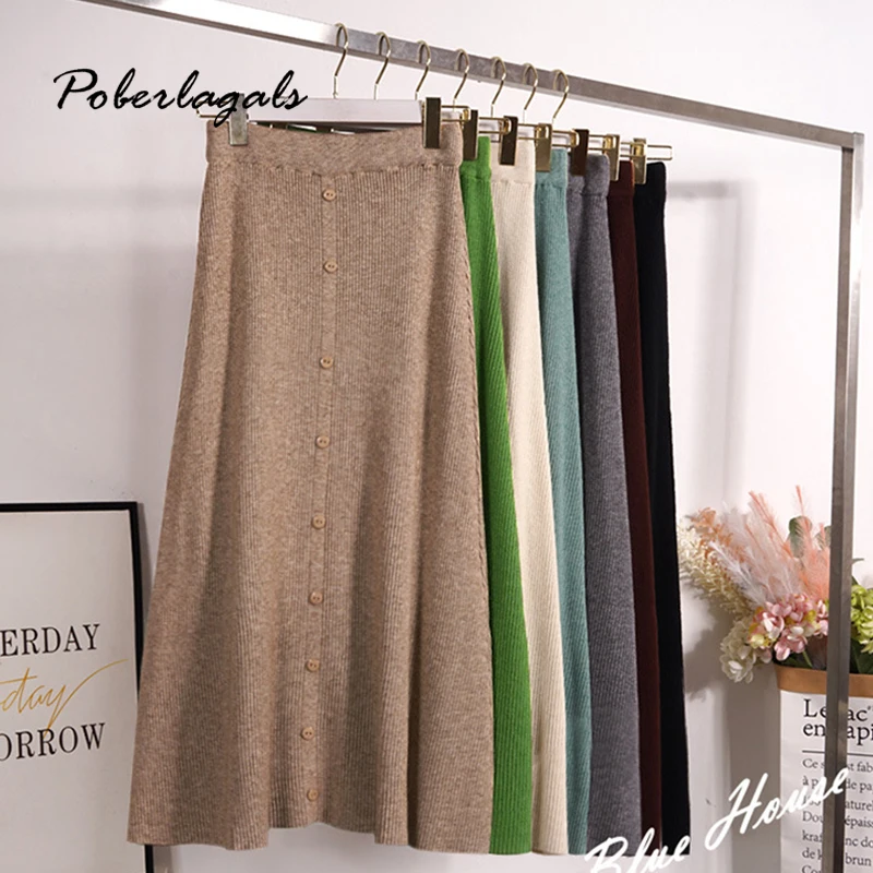 Осенне зимний женский офисный узкий однобортный вязаный большой качели ретро