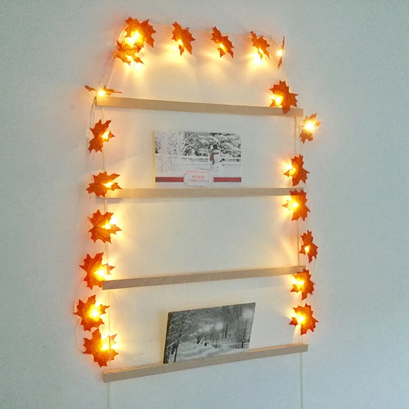 

2 Meter 20 LED Lighted Garland, Thanksgiving Decor String Lights , Thanksgiving Gift Fall Decor for Holiday,Warm White