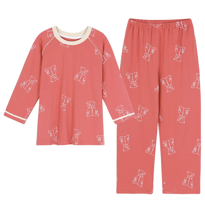 

Sets Cartoon Printed Pyjamas Soft Sweet Nightwear Long Sleeves Long Pants Sleepwear Loungewear Home Clothes Women's Pajamas