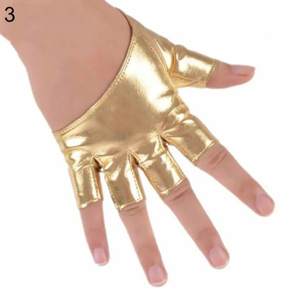 Женские перчатки, женские модные перчатки из искусственной кожи с полупальцами, короткие перчатки с полупальцами
