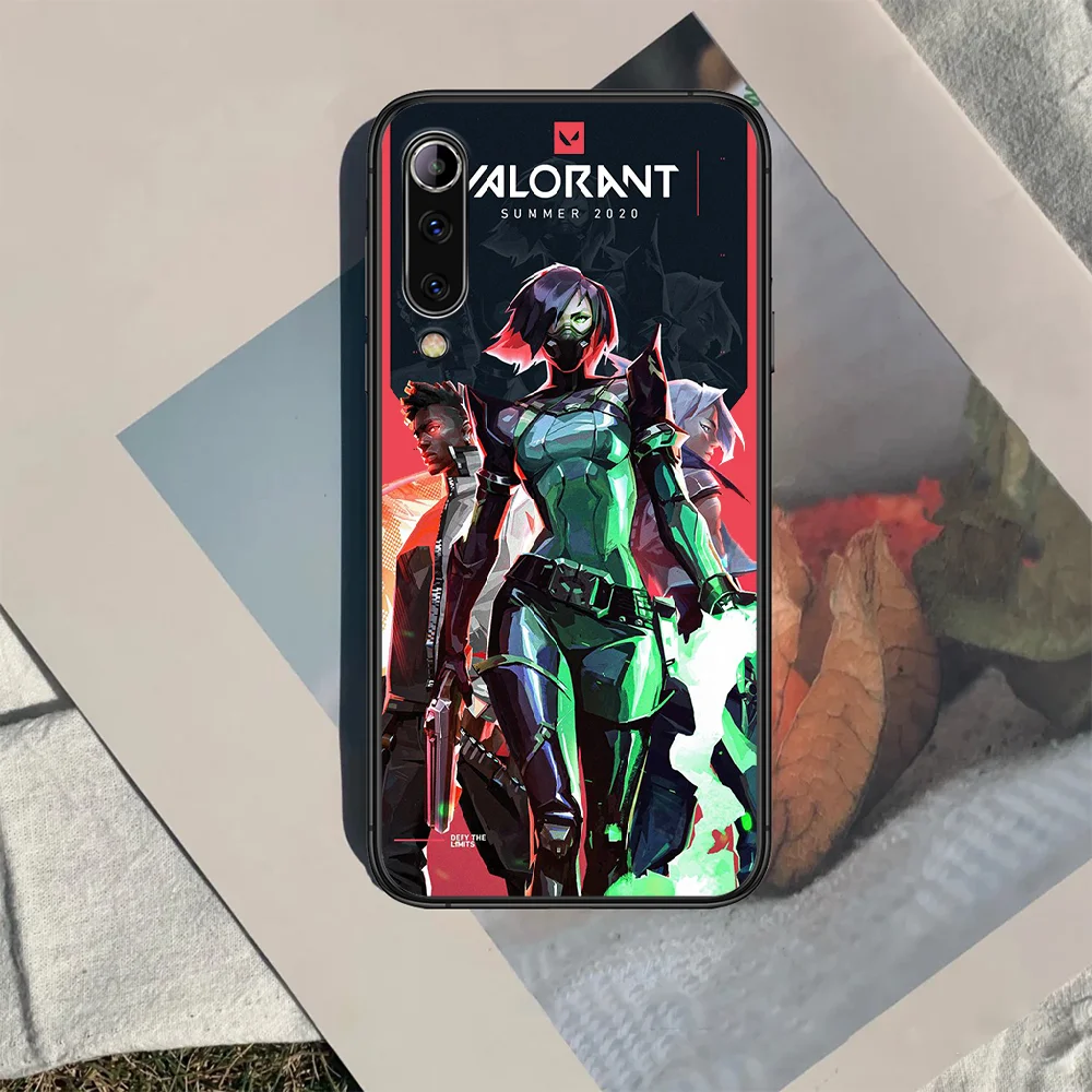 

Valorant game Phone case For Xiaomi Mi note 10 A3 9 MAX 3 A2 8 9 Lite Pro ultra black Funda Pretty Cell Fashion Coque Luxury