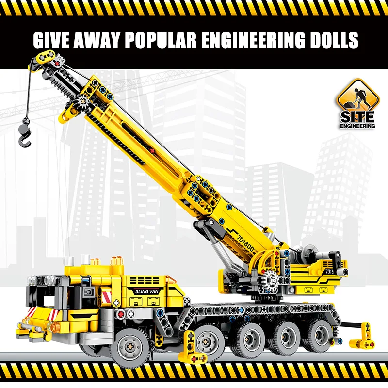 665 шт. автомобиль Конструкторы Technic механический кодовый кран создатель