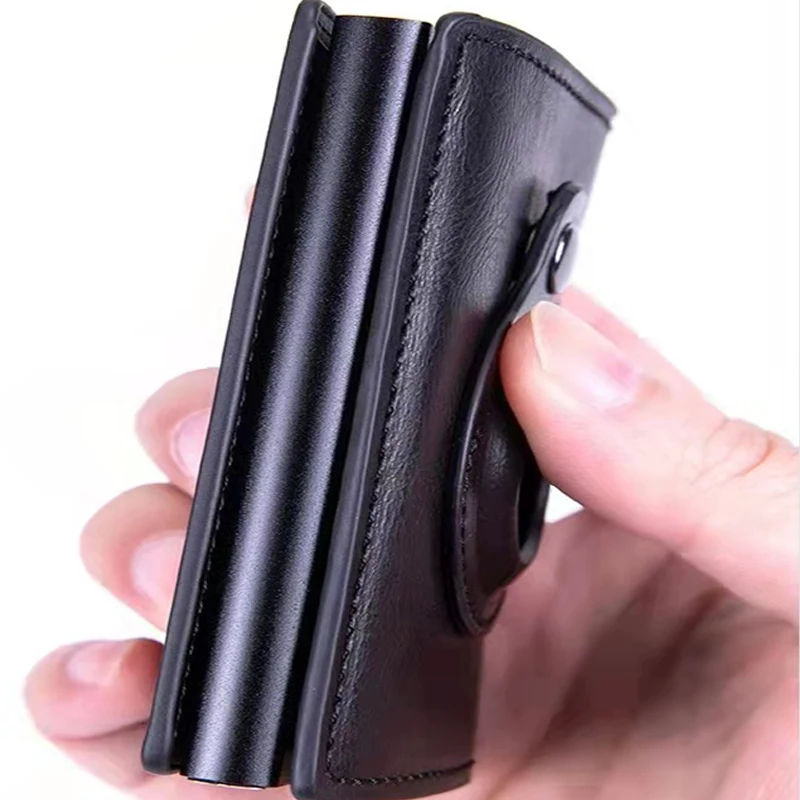 Всплывающие кредитные магнитные мужские кожаные кошельки airtag