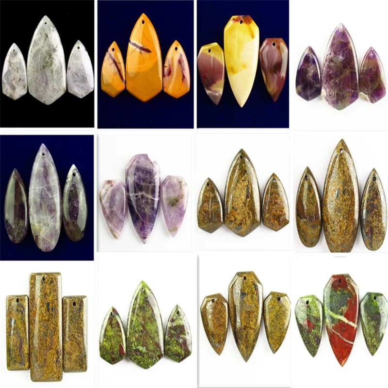 

Бесплатная доставка, красивые смешанные камни, агат, Искусственный Аметист, бронзит, 3 шт./компл. подходит для самостоятельной сборки, ожерел...